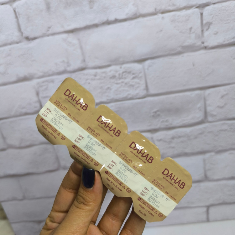 لنز دهب رنگ Gray 029 اصلی + جا لنزی