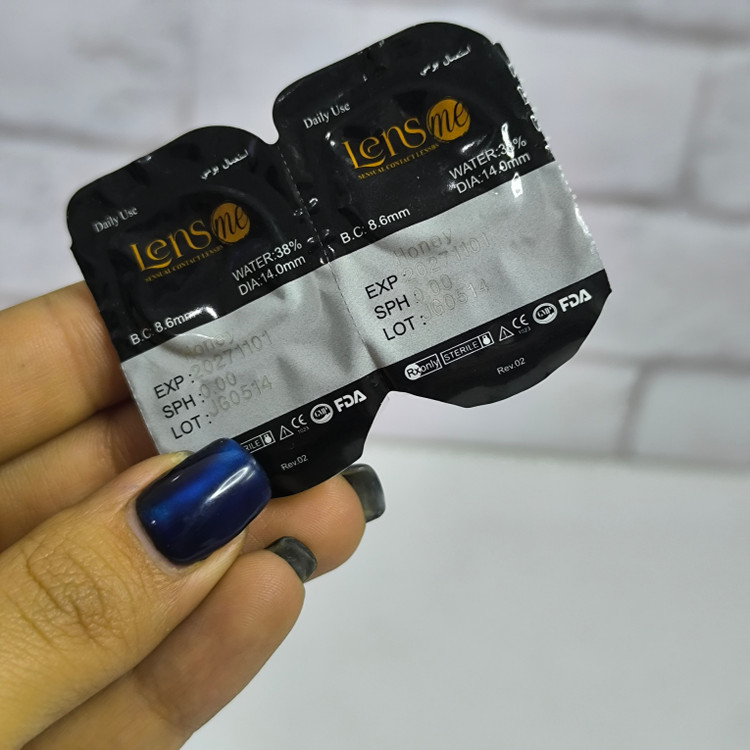 لنز رنگ Honey اصلی + جا لنزی
