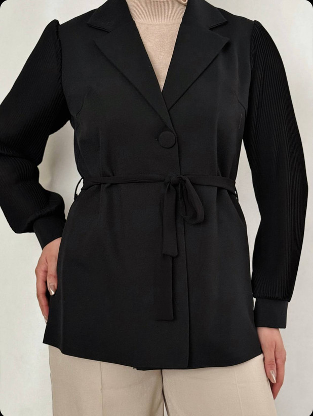 کت آستین پلیسه