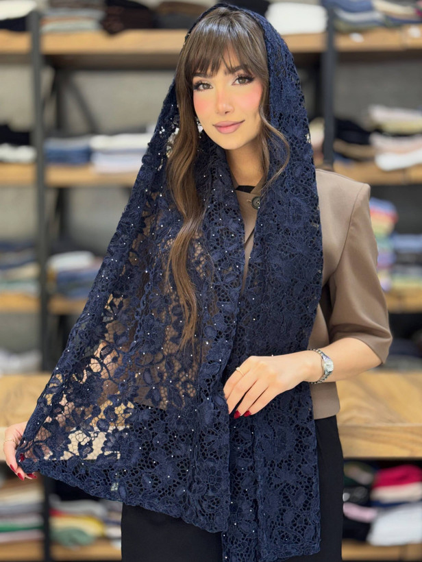 شال مخمل نگین دار مجلسی زنانه