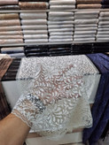 شال گیپور گلدار نگین کاری مرواریدی مجلسی زنانه